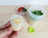サラダポットで麺ランチ～明太サラダパスタ作り方5写真