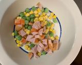 全てレンジ洋風梅お好み焼き味炒飯弁当作り方2写真