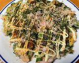 ブロッコリーの葉のお好み焼き作り方7写真