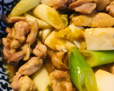 鶏肉と長ネギのスキヤキ風炒め煮作り方4写真
