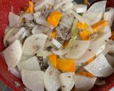 夏大根と合挽ミンチのうま煮♪作り方3写真
