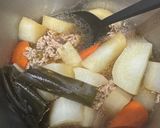 圧力鍋で大根とひき肉の煮物作り方4写真