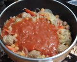 千切りキャベツと食べるチキンボールパスタ作り方4写真