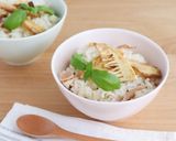 洋風たけのこごはん♪ベーコンとバジル風味作り方6写真