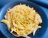 チリカルボナーラ風レンチンパスタ作り方4写真