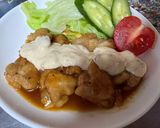 煮込むチキン南蛮にいぶりがっこタルタル作り方6写真