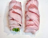 豚ばら肉の大葉巻き 辛味噌添え作り方4写真
