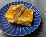 朝ごはんに◎あまじょっぱ！ハムチーズ焼き作り方5写真