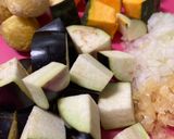 秋の実りドライカレー　栗　南瓜　茄子作り方1写真