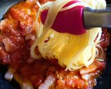 自家製ソース💫バジルとトマトのパスタ作り方4写真