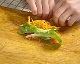 いちごとサーモンの生春巻き作り方2写真