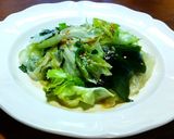 簡単で美味しい　新わかめとレタスのソテー作り方4写真