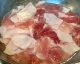 夕飯主菜に。豚肉とれんこんとかぼちゃの照り焼き作り方2写真