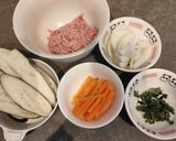 なすと合いびき肉の大葉香る甘口スタミナ炒め作り方1写真