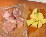 レンジ簡単☆お弁当☆鶏とじゃがいもの照煮作り方1写真