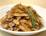 簡単時短夕飯☆ご飯が進む♪豚バラ牛蒡の林檎甘辛煮作り方4写真