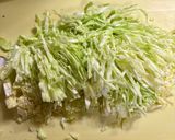 ワンパン簡単！ササミとキャベツの蒸し焼き作り方1写真