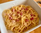 超簡単⭐︎レンジで作るカルボナーラ風パスタ作り方4写真