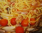 辛味のあるスープ!?かきトマトパスタ作り方8写真