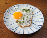 釜揚げしらすと青のりの目玉焼き作り方3写真