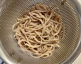 海老ブロッコリー和風クリーム蕎麦パスタ作り方2写真