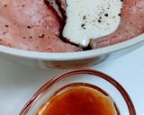 手軽♪ローストビーフ丼＊ステーキでも豪華作り方6写真