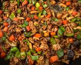 【作り置き】茄子と野菜の甘味噌丼作り方5写真
