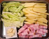 のり塩じゃがバター野菜炒め定食🤩作り方1写真
