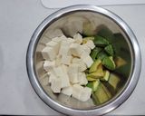豆腐とアボカドの出汁つゆ漬け作り方1写真