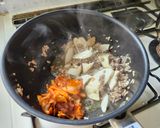 エリンギとキムチの韓国風豆乳クリームパスタ作り方6写真
