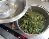 モロヘイヤとトマトのにんにくスープ作り方5写真