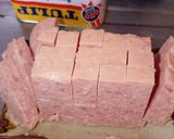 青バナナ_ポーク缶ケチャップ炒め作り方2写真