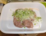チーズ入り塩昆布葱つくね作り方1写真
