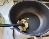 冷凍えのきで！海老味噌豆乳クリームパスタ作り方3写真
