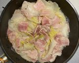 フライパンでベーコンと白菜の重ね蒸し作り方5写真