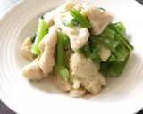鶏胸肉と小松菜のわさび蒸しサラダ作り方6写真