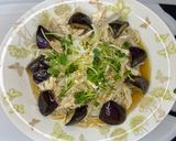 なすと蒸し鶏の冷麦おろし酢醤油でサッパリ作り方9写真