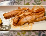 サーモンハラスのゆずバタ醤油焼き作り方4写真