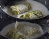 くるくる巻くだけ白菜と豚肉のクリーム煮♫作り方6写真