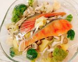 超簡単⭐️鮭＆野菜のレンチン蒸し❤️作り方4写真