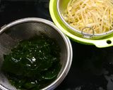 簡単！わかめと豆もやしのバター醤油炒め作り方1写真