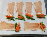 肉巻き（野菜・チーズ・餅）作り方1写真