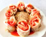 簡単バラ焼き餃子 • 玫瑰花水煎饺作り方11写真