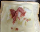 コンビーフの玉葱チーズホットサンド作り方3写真