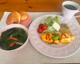 朝ご飯♡レタスたっぷりサッパリスープ♡作り方2写真