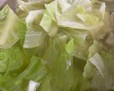 味噌汁　ねぎとキャベツとちくわぶ作り方4写真