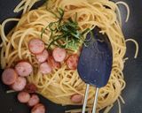 5分でランチ♪うま辛ワンパンパスタ作り方2写真