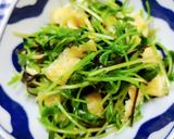 豆苗と油揚・桜えび入り塩こんぶ和え♬作り方4写真