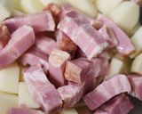 レンジで簡単♪ほうれん草とじゃがベーコン作り方1写真