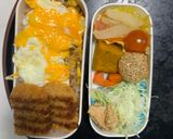 レンジ簡単梅油淋鶏味オムライス弁当作り方17写真